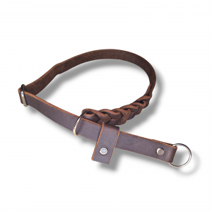 Elegantes Retrieverhalsband aus Fettleder