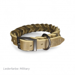 Hochwertiges Fettleder Halsband - personalisierbar