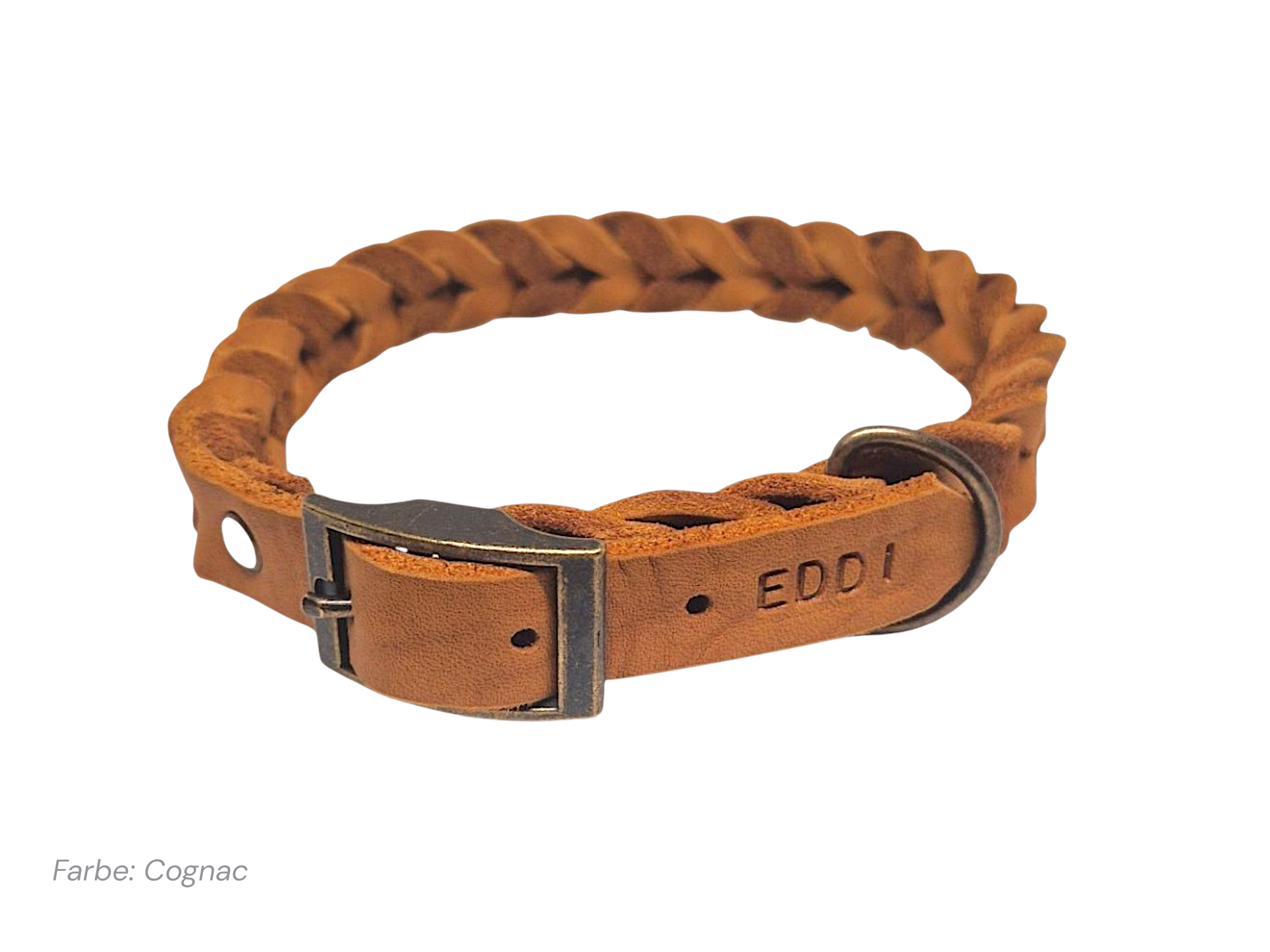 Hochwertiges Fettleder Halsband - personalisierbar – Bild 3